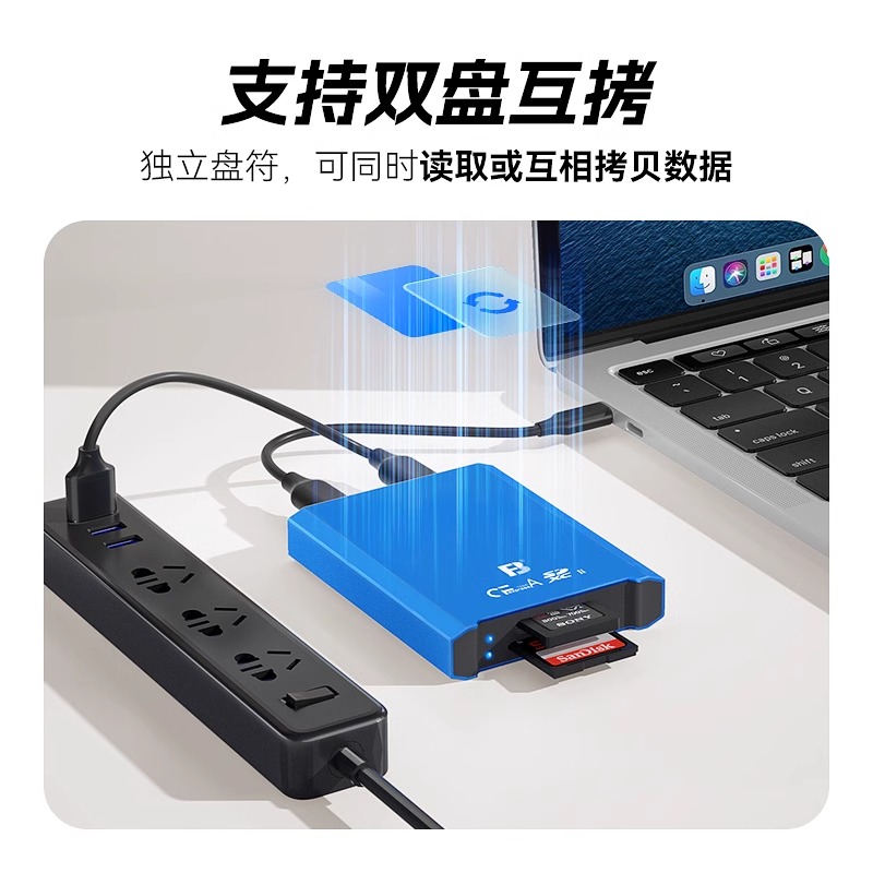 沣标高速CFe读卡器适用索尼A7S3 A7M4高速USB3.2 Gen 1相机CFexpress Type-A型CFe A+ SD 双卡同读