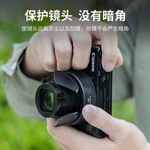 JJC 适用佳能SX740HS自动镜头盖PowerShot SX740 HS保护盖自动开合黑色数码相机卡片机配件