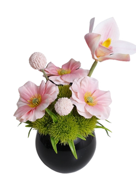 轻奢简约蕙兰假花仿真花小摆件