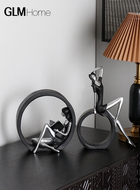 现代高档轻奢艺术女孩摆件创意家居玄关客厅电视酒柜办公室装饰品