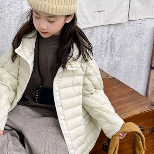 女童羽绒服2025冬季新款儿童轻薄短款韩版女宝洋气百搭外套