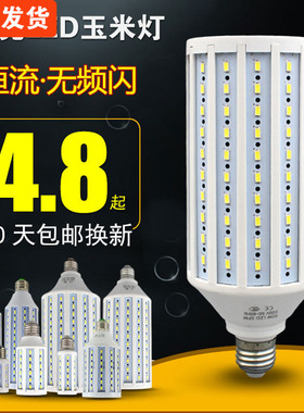 LED玉米灯节能灯泡E27螺口大功率超亮白光暖光30W60W80W物业小区