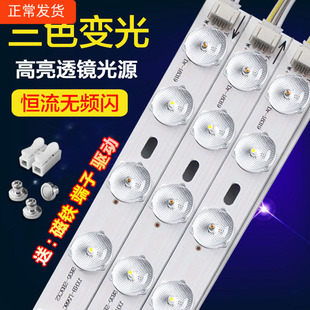 led三色变光灯条灯带吸顶灯替换灯芯灯珠透镜光源店铺商家用配件