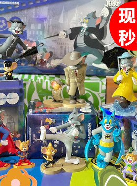 正版TOM and JERRY 华纳100年盲盒猫和老鼠手办可爱生日礼物摆件