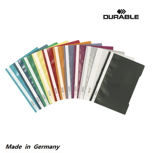 德国进口DURABLE杜宝2573高级耐用塑料透明磨砂软面双孔A4文件夹