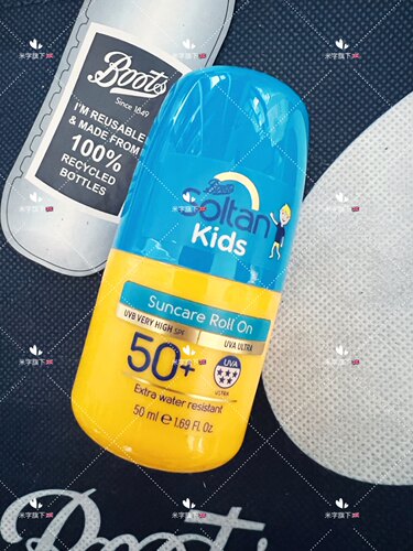 包邮新品英国BOOTS SOLTAN SPF50+儿童大人防敏防水清爽防晒走珠