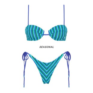 高级感显瘦海岛度假游性感绿无胸垫比基尼 爆款 泳衣女款 2025年新款