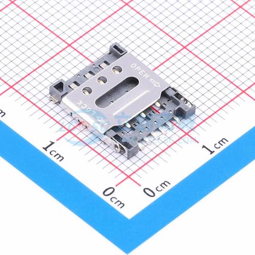 SIM卡连接器 LAIL-SIM08-T1.35-F SMD 翻盖式电子元件BOM可配单