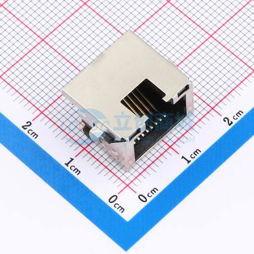 以太网连接器(RJ45 RJ11) X47ADAB1W9DB1157 插件 弯插带LED电子