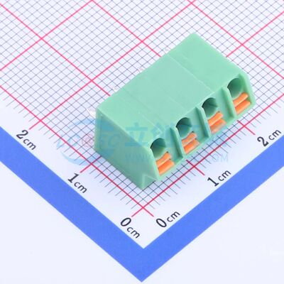 弹簧式接线端子 KF250NH-5.0-4P 插件,P=5mm 4P 1x4P电子元件BOM