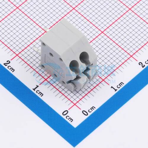 弹簧式接线端子 MX250-3.5-02P-B-GY01-Cu-A P=3.5mm(交错脚) 1x2