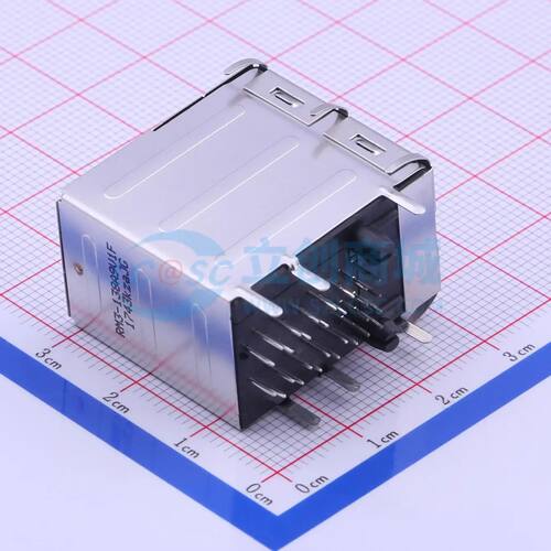 以太网连接器(RJ45 RJ11) RM3-138A9V1F 插件 弯插带LED电子元件B
