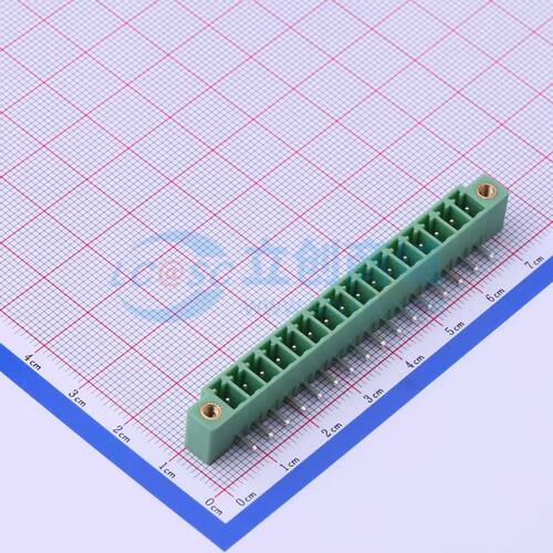 插拔式接线端子 DB2ERM-3.81-16P-GN 弯插,P=3.81mm 1x16P电子元