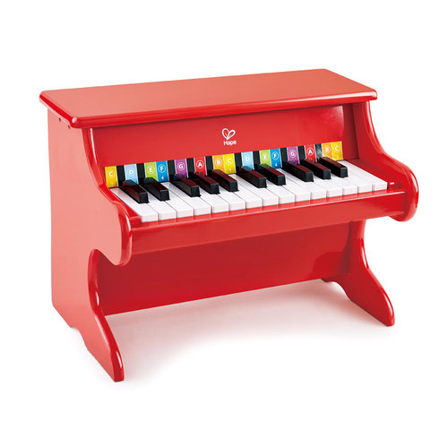 山姆代购Hape25键钢琴红色音乐玩具木质可弹奏宝宝乐器启蒙初学者