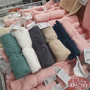 成都宜家  沃格逊毛巾纯色全棉吸水纯棉大浴巾洗脸长方巾国内代购