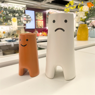 宜家弗洛维希创意花瓶客厅摆件家居装饰品插花花瓶石瓷国内代购