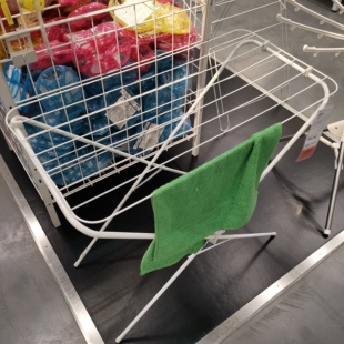 成都宜家 加尔晾衣架室内室外落地式小型折叠晾晒衣架国内代购