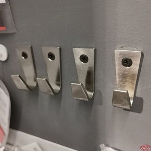 宜家布勒卡墙面挂钩衣帽钩子金属铁艺挂架承重壁挂需打孔国内代购