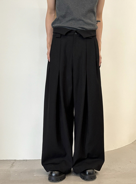 SDR 折纸系列 腰头翻折镜面口袋结构 TR面料 阔腿西装裤 week2