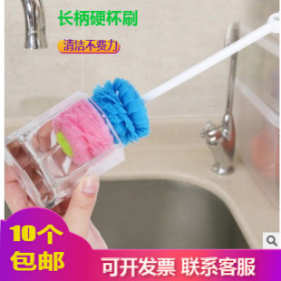 长柄杯刷百洁布海绵洗杯子刷清洁玻璃奶瓶神器刷子长柄奶瓶刷