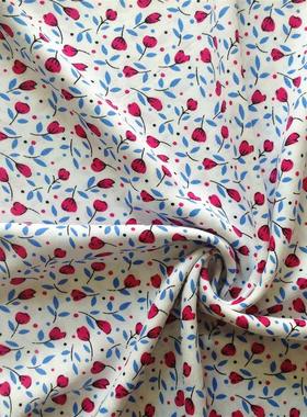 3068人造棉白底小碎花 Rayon人棉活性印花布 夏季连衣裙 套装爆款