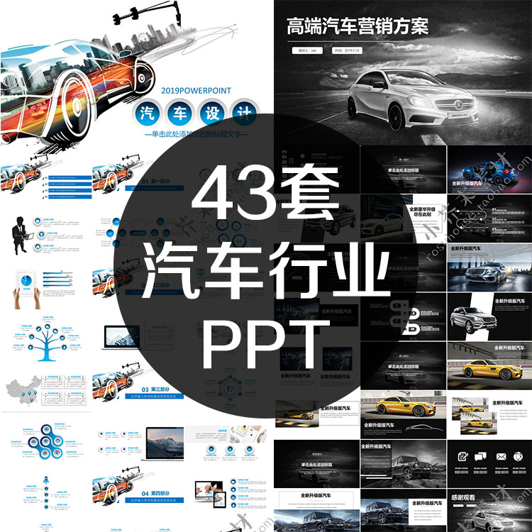 汽车行业ppt模板动态4s营销售后商业计划书品牌介绍