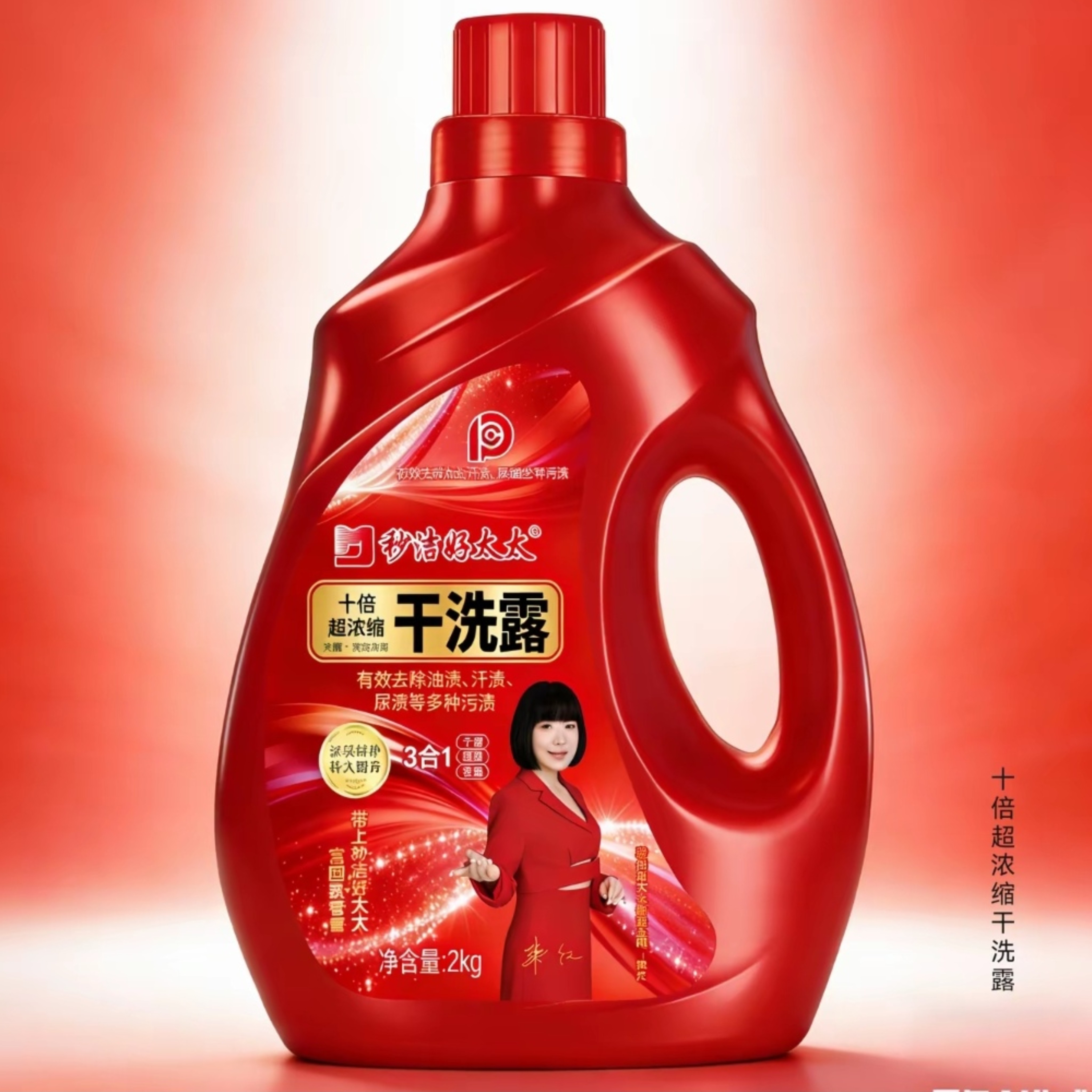 山东秒洁好太太三合一十倍超浓缩干洗露去油尿渍清香洗衣液去污渍