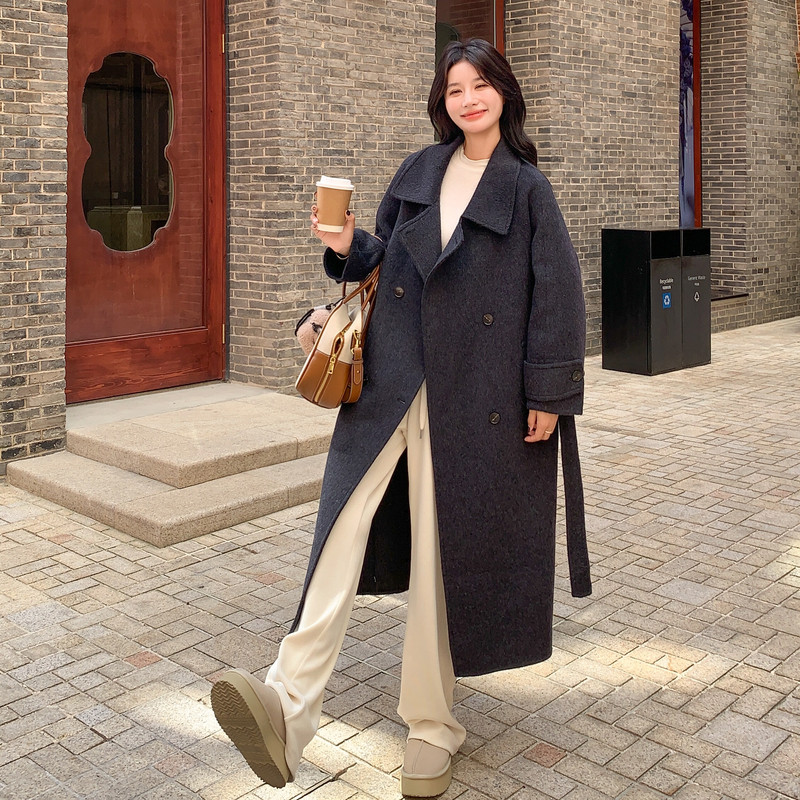 大数据新款现货双面呢羊绒大衣275-W715-P335-K458,女装毛呢外套,柒柒家