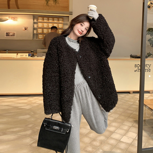 新款 大货 圈圈毛羊羔毛外套仿皮草275-W141-P215-K298图片