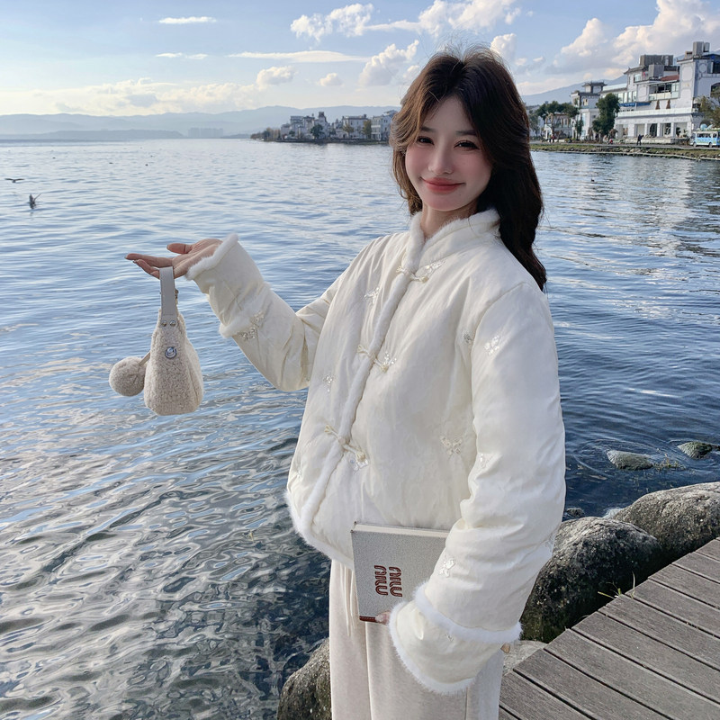 新款图大货已出新中式短款羽绒服白鸭绒275-M795-P325-K458,女装羽绒服,柒柒家