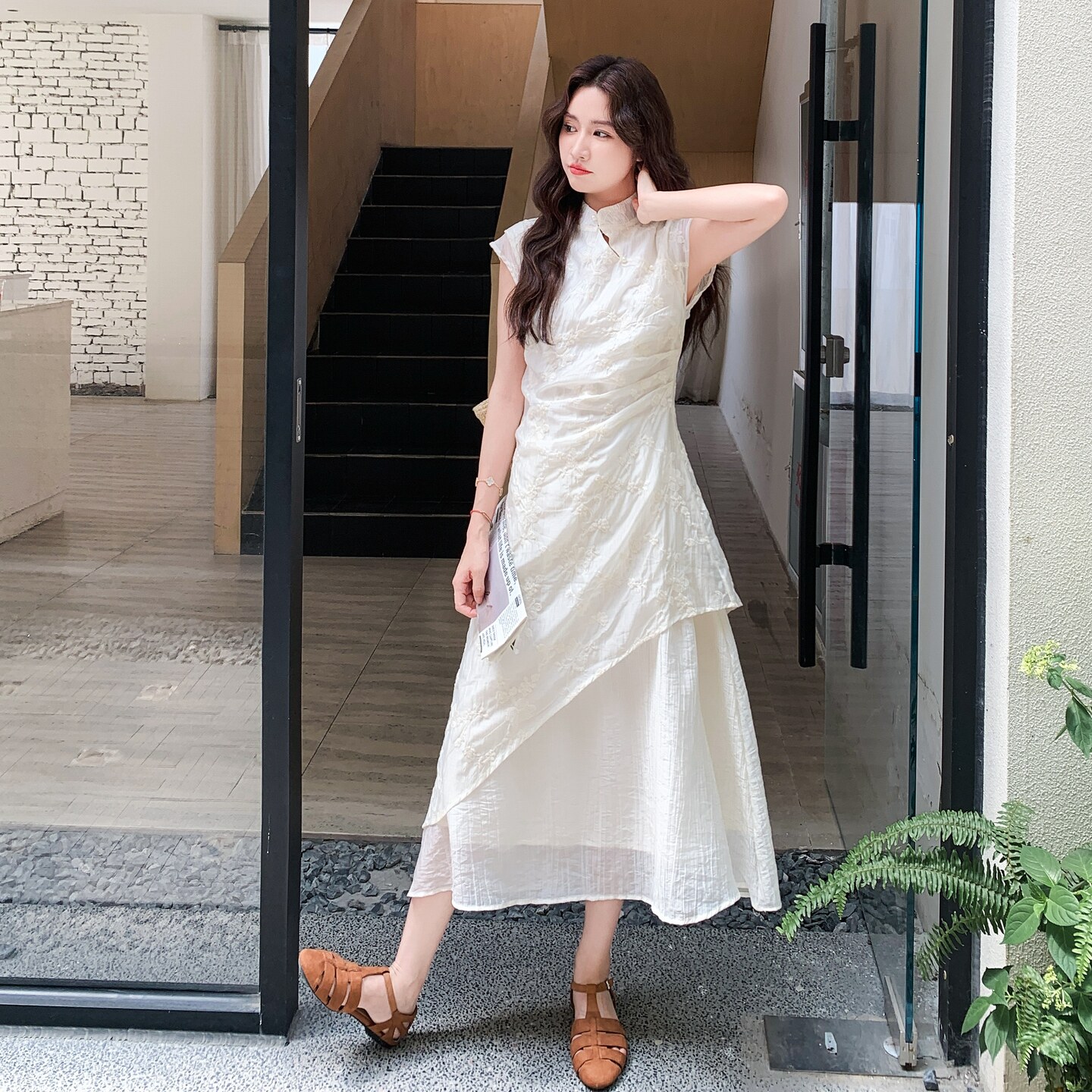 新款图大货小小新图新中式连衣裙2C525-Q616-P155-K228,女装连衣裙,柒柒家