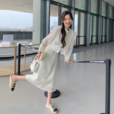 现货长袖大货新中式盘扣刺绣2件套套装275-Q270-P145-K198，女装套装/套裙，柒柒家