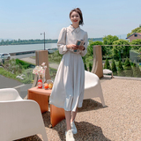 主推款大货2件套连衣裙长裙衬衣裙+马甲087-Q160-P135-K198，女装连衣裙，柒柒家