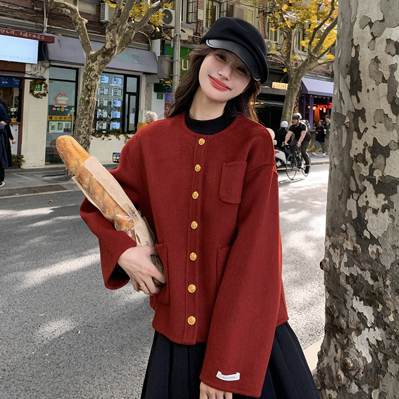 不断货有买家秀双面羊绒大衣70羊毛087-W56-P235-K338，女装毛呢外套，柒柒家