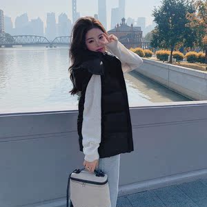 现货 黑金羽绒马甲短款马夹275-M172-P145-K198图片
