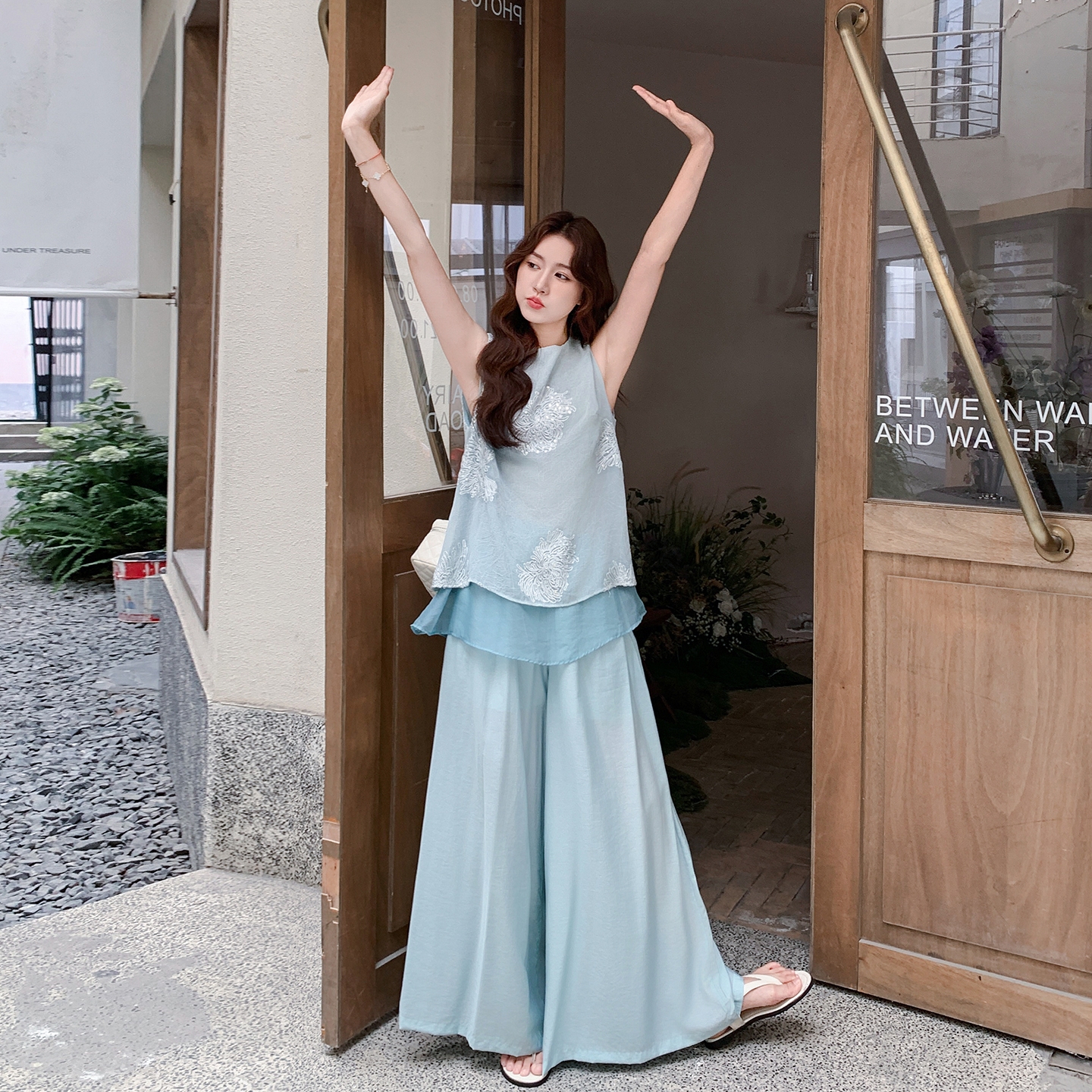 新款图大货新中式套装两件套275-T649-P155-K228，女装套装/套裙，柒柒家