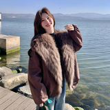 新款大货真毛领狐狸毛90白鸭绒超高品质275-M788-p455-k598，女装羽绒服，柒柒家