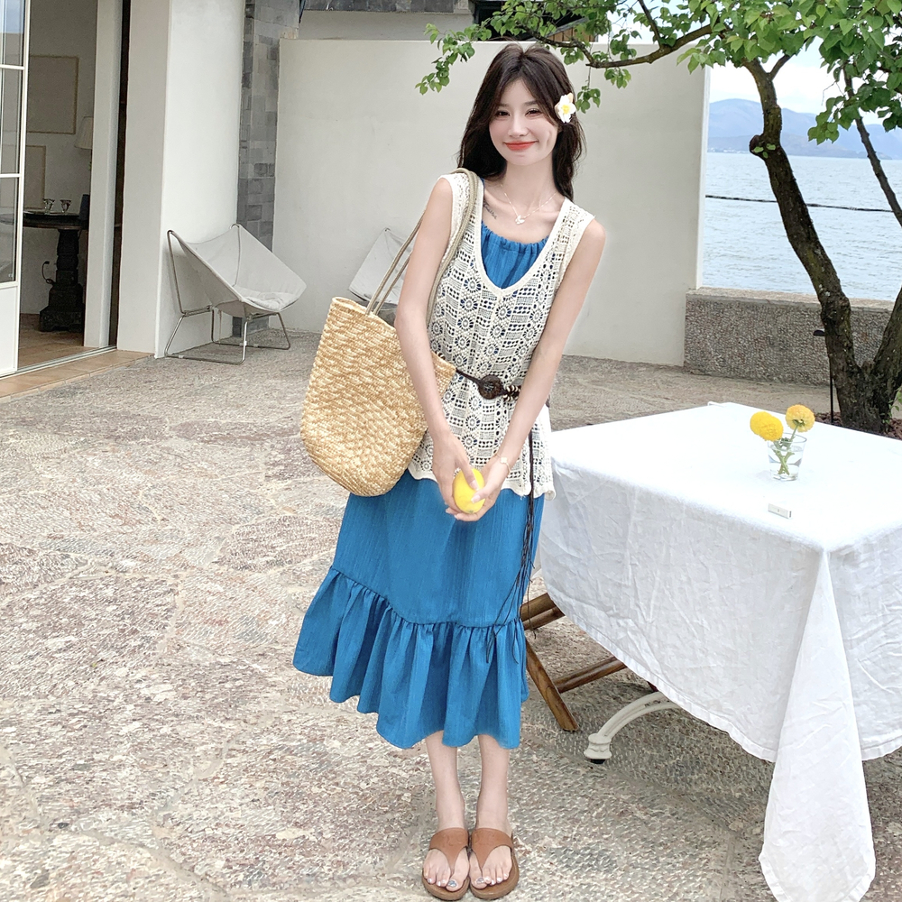 新款图现货连衣裙+罩衫+腰带三件套275-Q564-P175-K248，商品下架区商品下架区，柒柒家