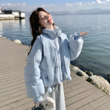 新款图大货90白鸭绒送针织帽超高品质275-M789-p435-k568，女装羽绒服，柒柒家