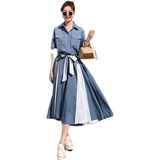 大货已出主推款长款法式连衣裙087-Q105-P115-K168，女装连衣裙，柒柒家