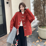 新款图大货双面羊绒70羊毛大衣275-W186-P255-K378，女装毛呢外套，柒柒家