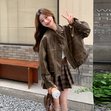 现货有买家秀皮衣短外套275-W95-P155-K218，女装皮衣，柒柒家
