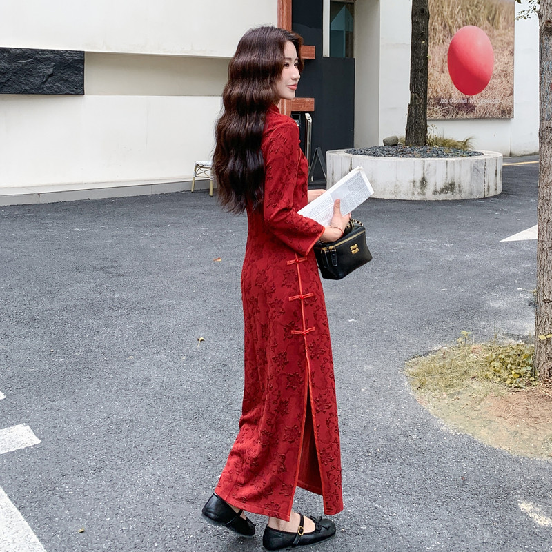 新款图大货已出新中式旗袍连衣裙275-Q706-P175-K248,女装汉服/婚纱/旗袍/礼服,柒柒家