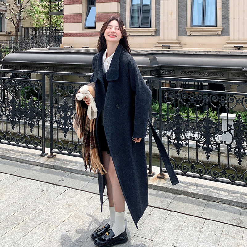 新款图现货70羊毛大衣275-W796-P335-K468，女装毛呢外套，柒柒家