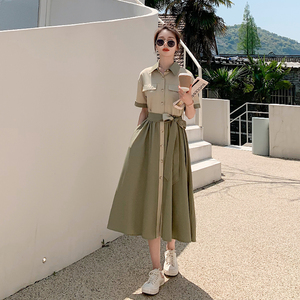 大货已出主推款雪纺法式连衣裙长裙087-Q151-K168,女装连衣裙,柒柒家