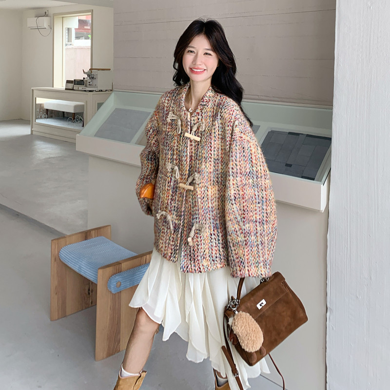 新款图大货已出彩色小香风外套275-W702-P160-K238,女装短外套,柒柒家