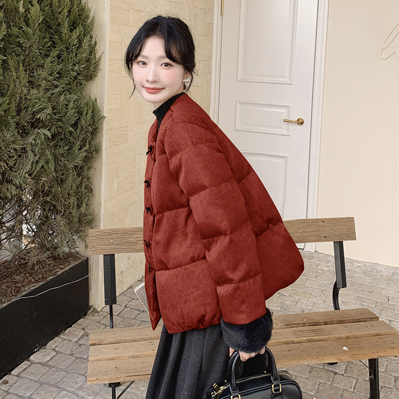新款图大货主推款90白鸭绒新中式羽绒服275-M266-P315-K438,女装羽绒服,柒柒家