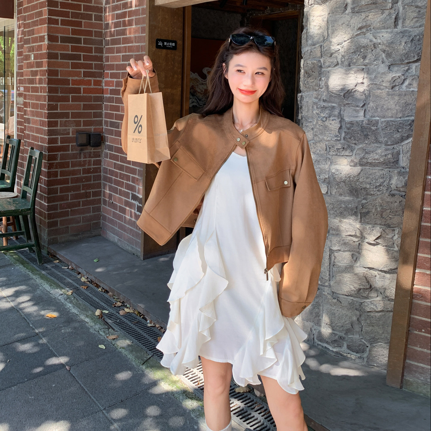 大货已出麂皮绒短外套275-W664-P145-K218,女装短外套,柒柒家