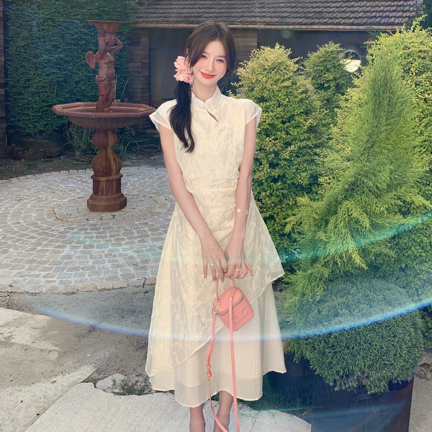 新款大货主推新中式连衣裙2C525-Q616-P155-K228，女装连衣裙，柒柒家