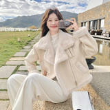 新款图大货皮毛一体送包包275-W757-P225-K328，女装皮草，柒柒家